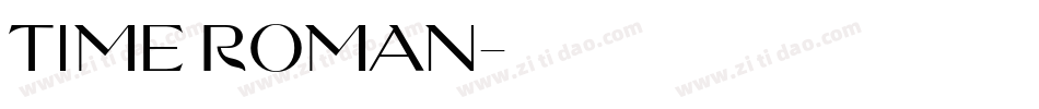 time Roman字体转换